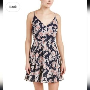 NWT Greylin Women's Serina Navy & Pink Floral Print Blocked Dress